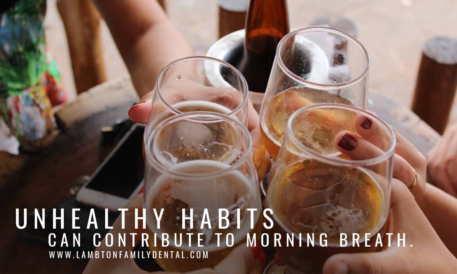 Unhealthy habits can contribute to morning breath