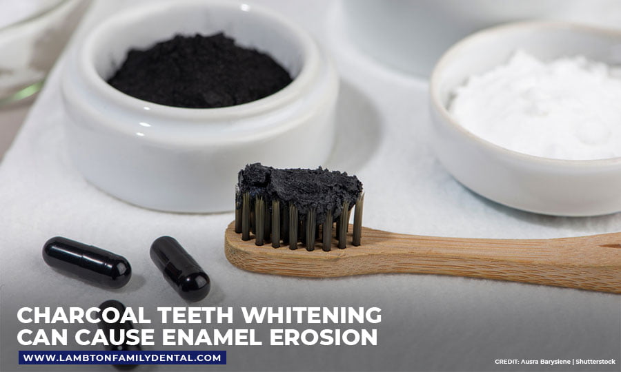  Charcoal teeth whitening can cause enamel erosion