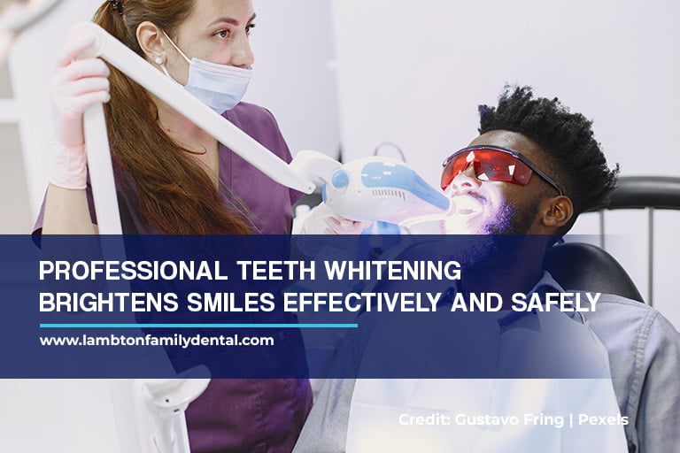 Professional teeth whitening brightens smiles effectively and safely