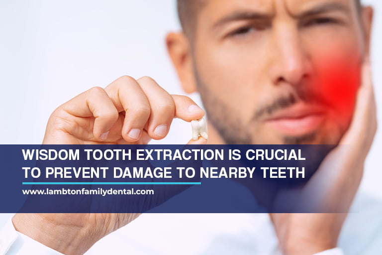 Wisdom tooth extraction is crucial to prevent damage to nearby teeth